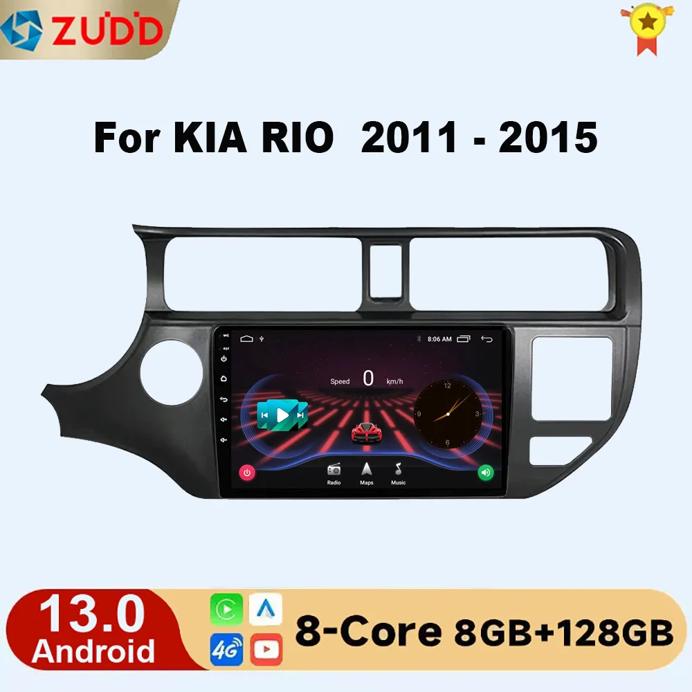 

Android 13 2 Din for KIA RIO 2011-2015 Car Radio Multimedia Video Player GPS Navigation MP5 DVD Speakers Stereo Audio Carplay 9"