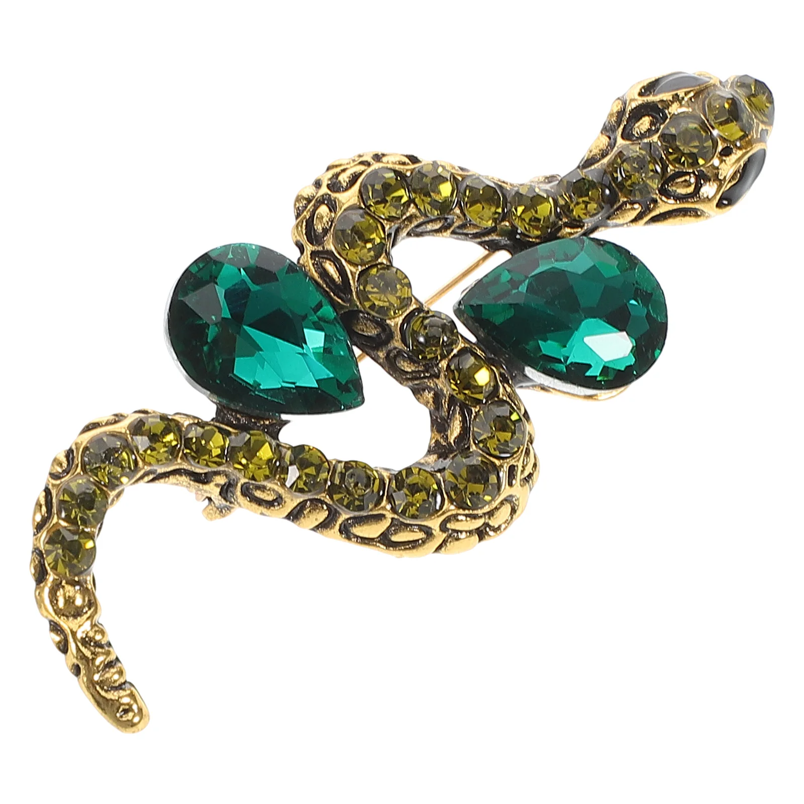 Snake Brooch Metal Rhinestone Badge Pins Corsage Vintage Lapel Zinc Alloy Brooches