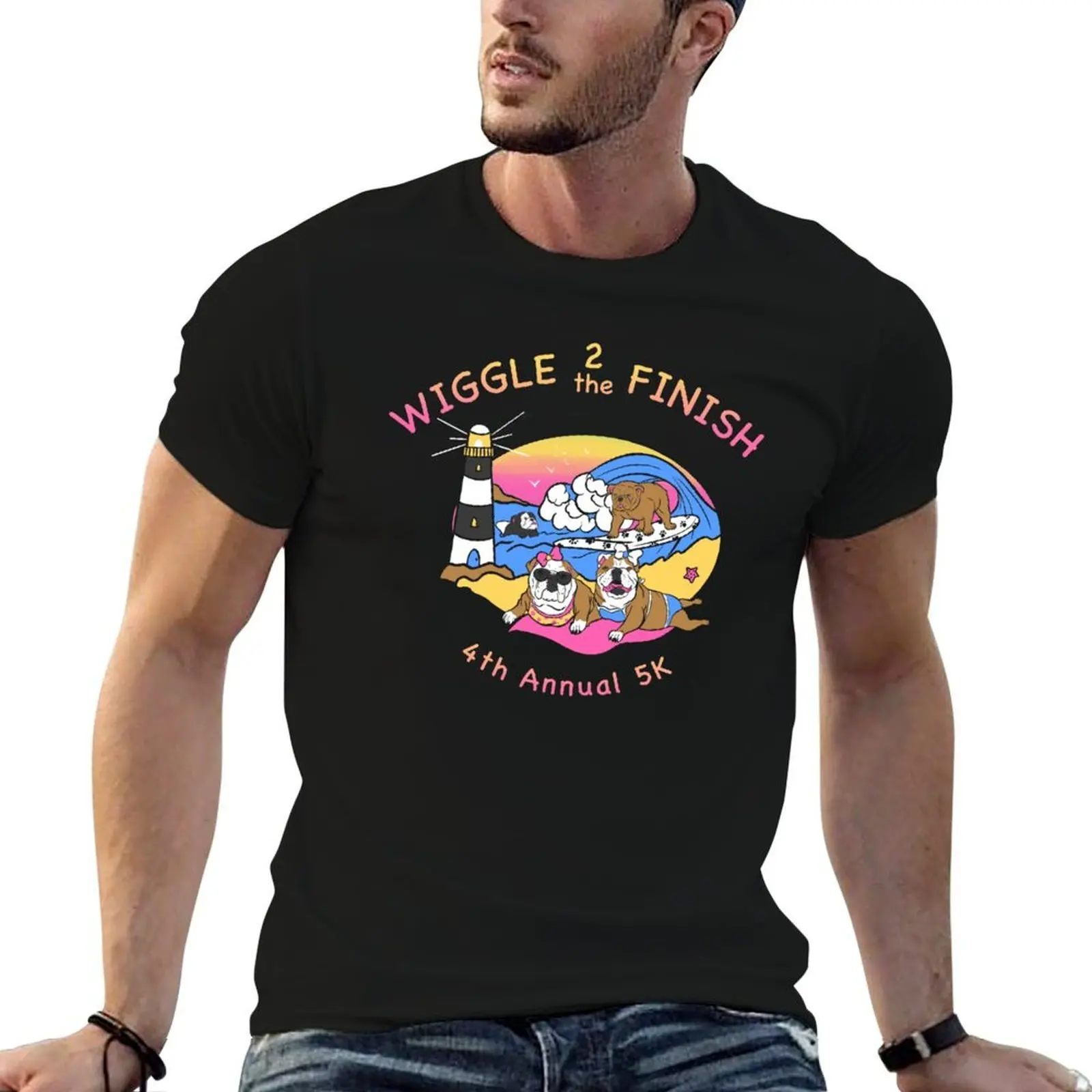 Wiggle 2 the Finish T-Shirt korean fashion hippie clothes mens vintage t shirts