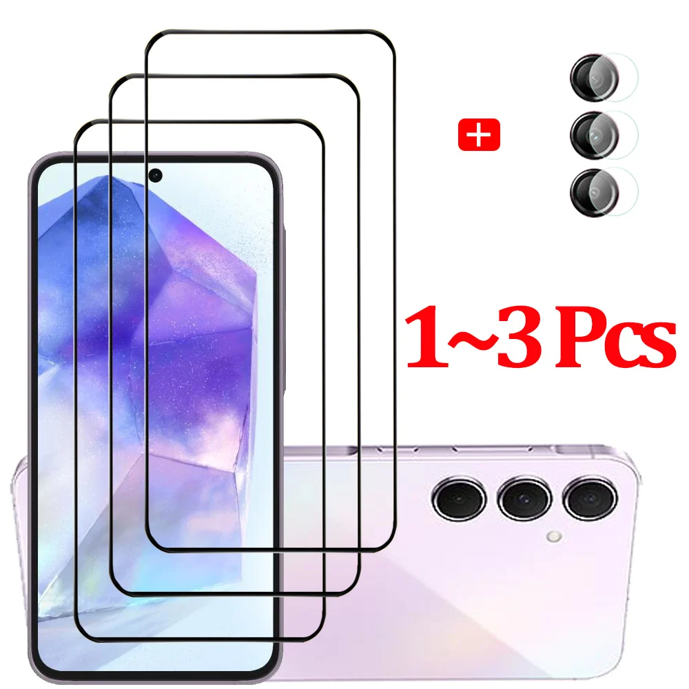 Pelicula A55 movie, Glass Film For Samsung A55 A35 A25 A15 Tempered Glass Samsung S24 Ultra Screen Protector Samsung Galaxy A54 A34 A24 A14 Cristal templado A53 A33 Front Film S 24 Plus Phone Film & Camera Protectors