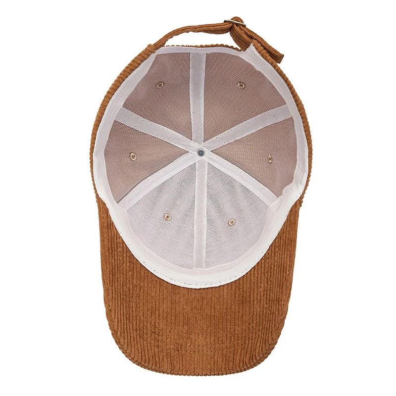 Corduroy Baseball Cap New - Korean Spring Autumn Ribbed Velvet Unisex Casual Hat, Internet Famous Sun Hat