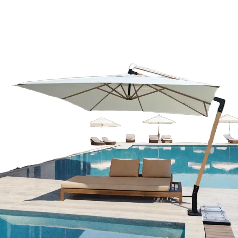 

Лидер продаж: уличный садовый консольный зонт для бассейна, с высокой ветроустойчивостью, алюминиевый каркас, квадратный, для пляжа