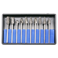 ABUF 10Pcs Carbide File Set 3x6 Double-Grain Tungsten Steel Grinding Head Electric Grinding Accessories