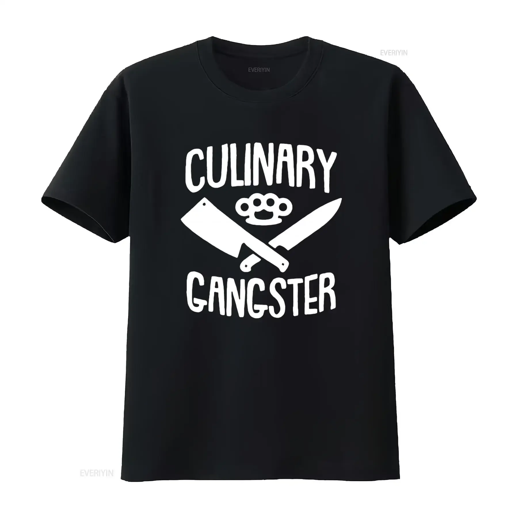Culinary Gangster T Shirt for Chef Knife Print  vintage Washed graphic Casual fashion streetwear Stylish Unisex Soft