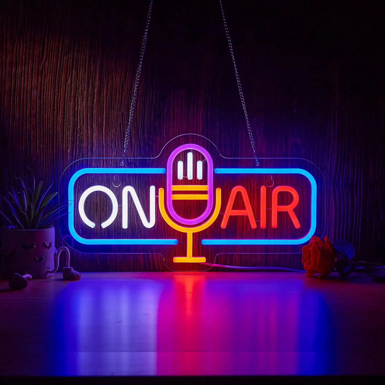 On Air LED Neon Sign for Wall Decor Recording Light Beer Bar Home Bedroom Man Cave USB Power with Dimmable Switch LED Artwork