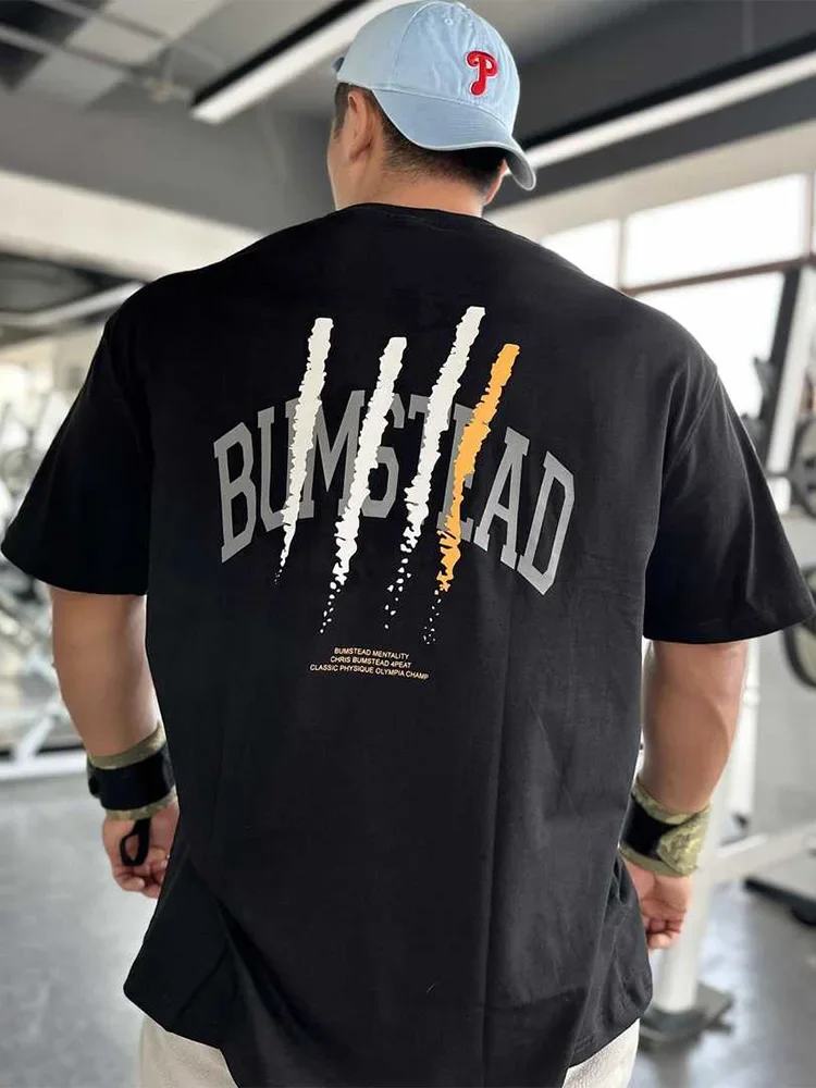 Summer pure cotton CBUM men's T-shirt Thavage Muscular men's CBUM gym short sleeved fitness pure cotton T-shirt CBUM women's top image 2