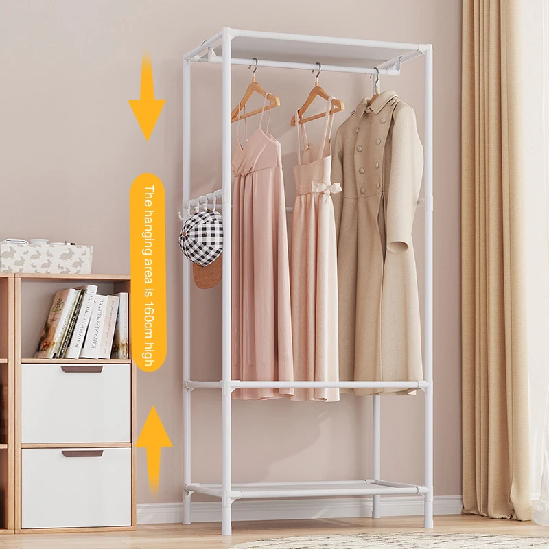 Wardrobe Folding Portable Clothing Storage Cabinet Non-Woven Dustproof Simple Steel Assembly Closet Multipurpose Furniture