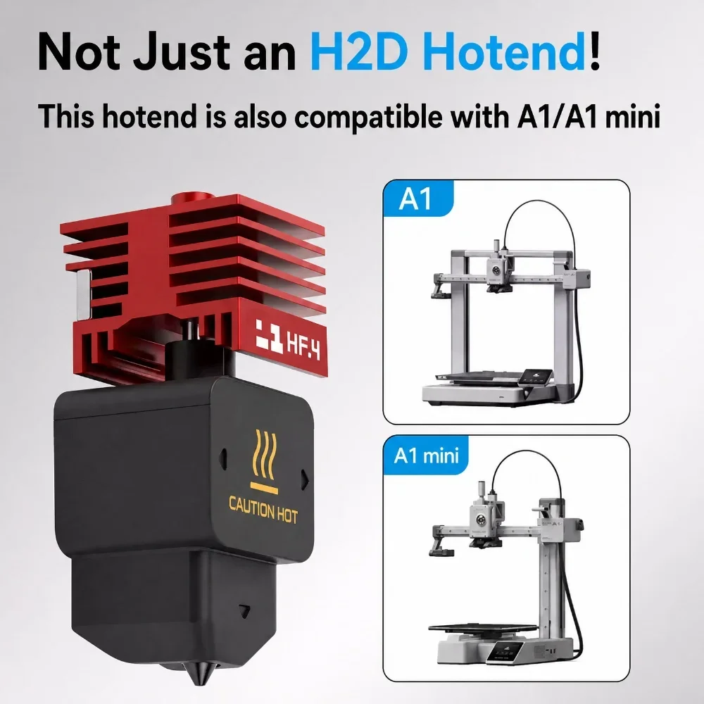 Neues MPVD All-in-One Hotend für Bambu Lab A2L X2D P2S H2D H2S A1 MINI A1 Düsen-Upgrade Antihaftbeschichtung Hohe Härte 3D-Zubehör – Detail 6