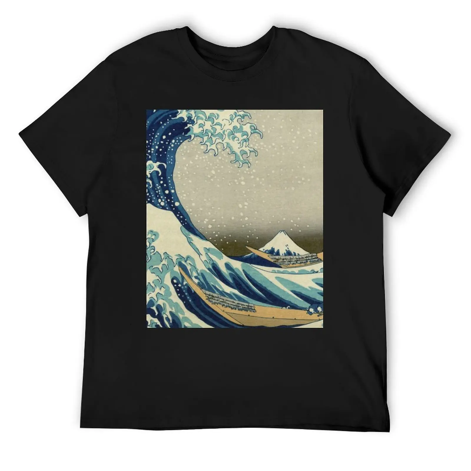 

The Classic Japanese Great Wave off Kanagawa by Hokusai T-Shirt vintage anime shirt valentines clothes cute tops Men's t shirts