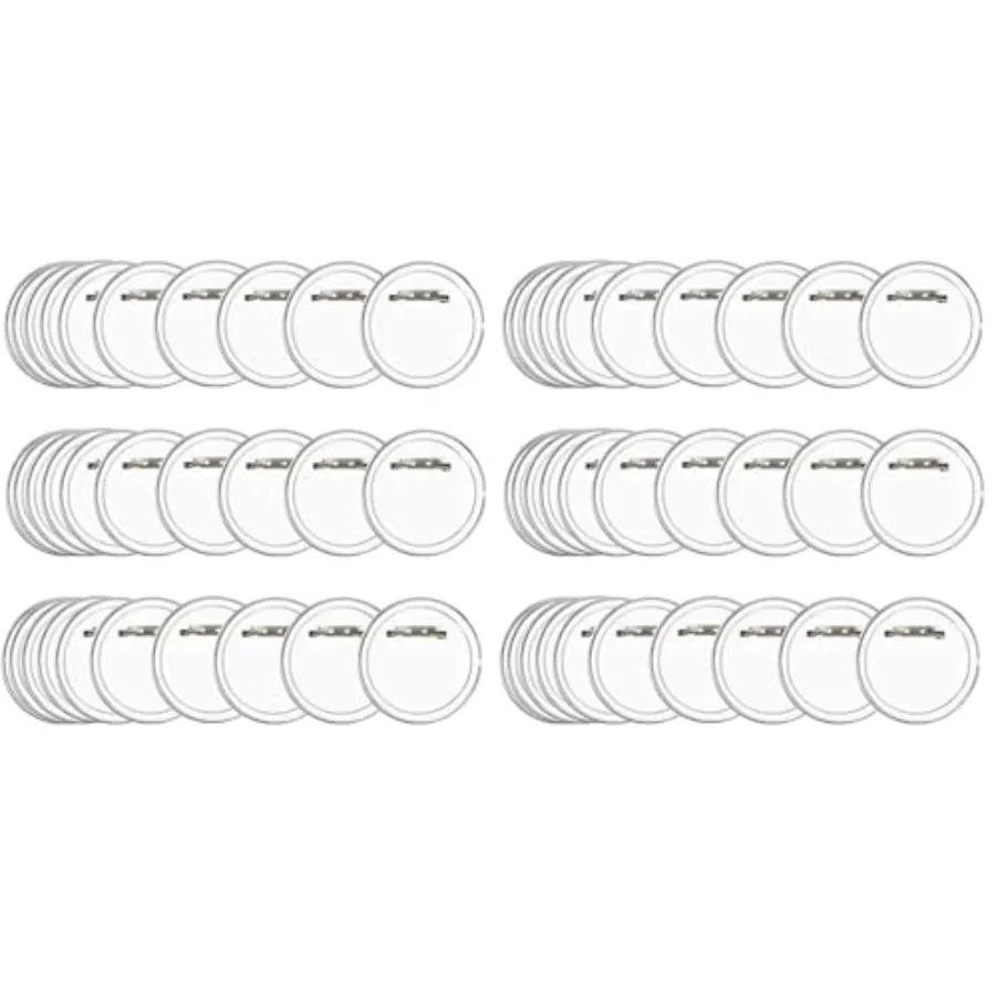 

50Pcs 1.5 inch Acrylic Design Button Badge Clear Button Pin Badges Kit for DIY Crafts and 's Paper Craft Activities and More Pa