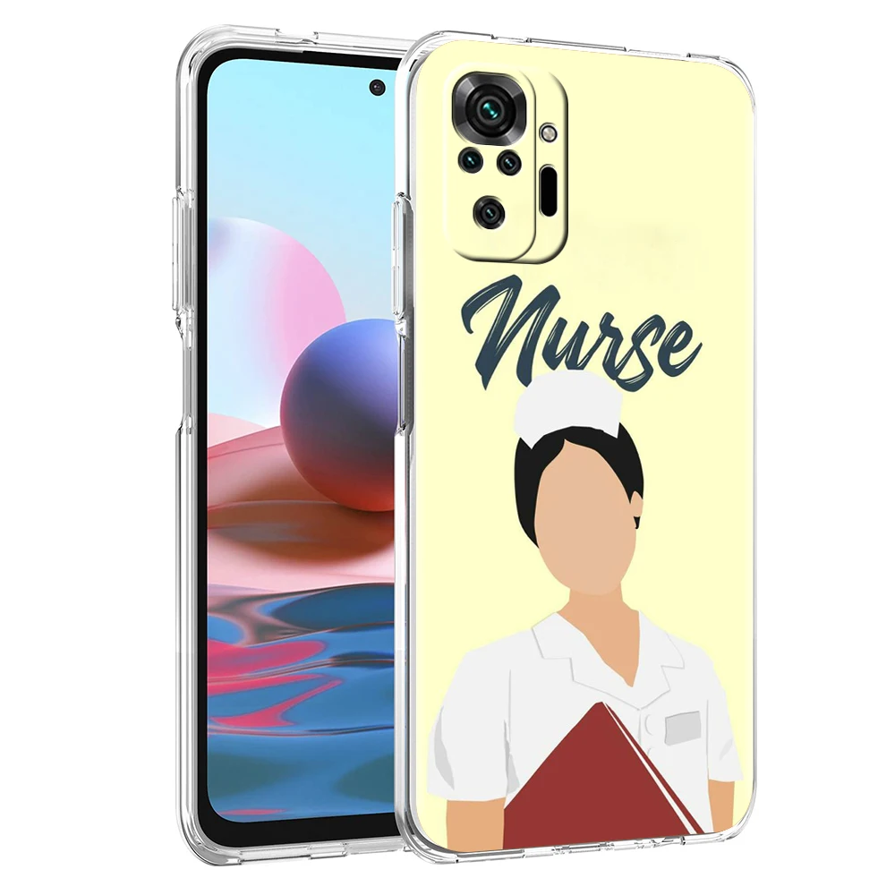 Nurse Medical Medicine Phone Case Cover for Redmi Note 10 11 11T 7 8 8T 9 K40 Gaming 9A 9C Pro Plus Transparent Shell Capas Bags