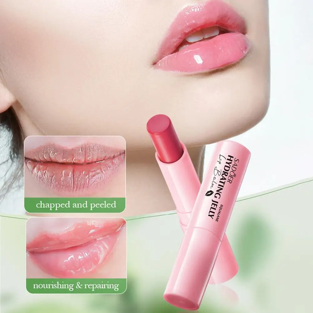 Deep Hydrating Strawberry Lip Balm, Plump Lip Gloss Tinted Lip Balm, Daily Lip Moisturizer For Dry Cracked Lips & Fine Lines