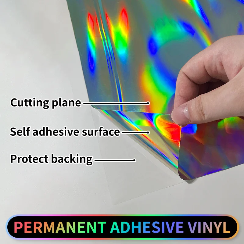 ฟิล์มโฮโลแกรมเลเซอร์แบบม้วน 1 ม้วน สำหรับติดตัวอักษร ติดเองได้ ใช้กับแก้วน้ำ รถยนต์ มอเตอร์ไซค์ แล็ปท็อป กระจกหน้าต่าง สำหรับเครื่องตัดสติ๊กเกอร์