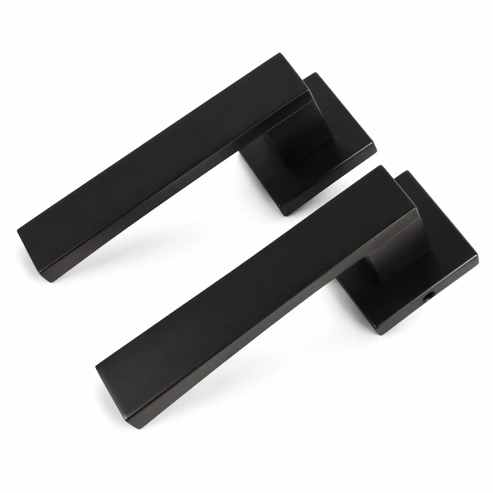 Square Design Door Lock Mechanism with Smooth Lever Handle for Interior Wood Bedroom Bathroom