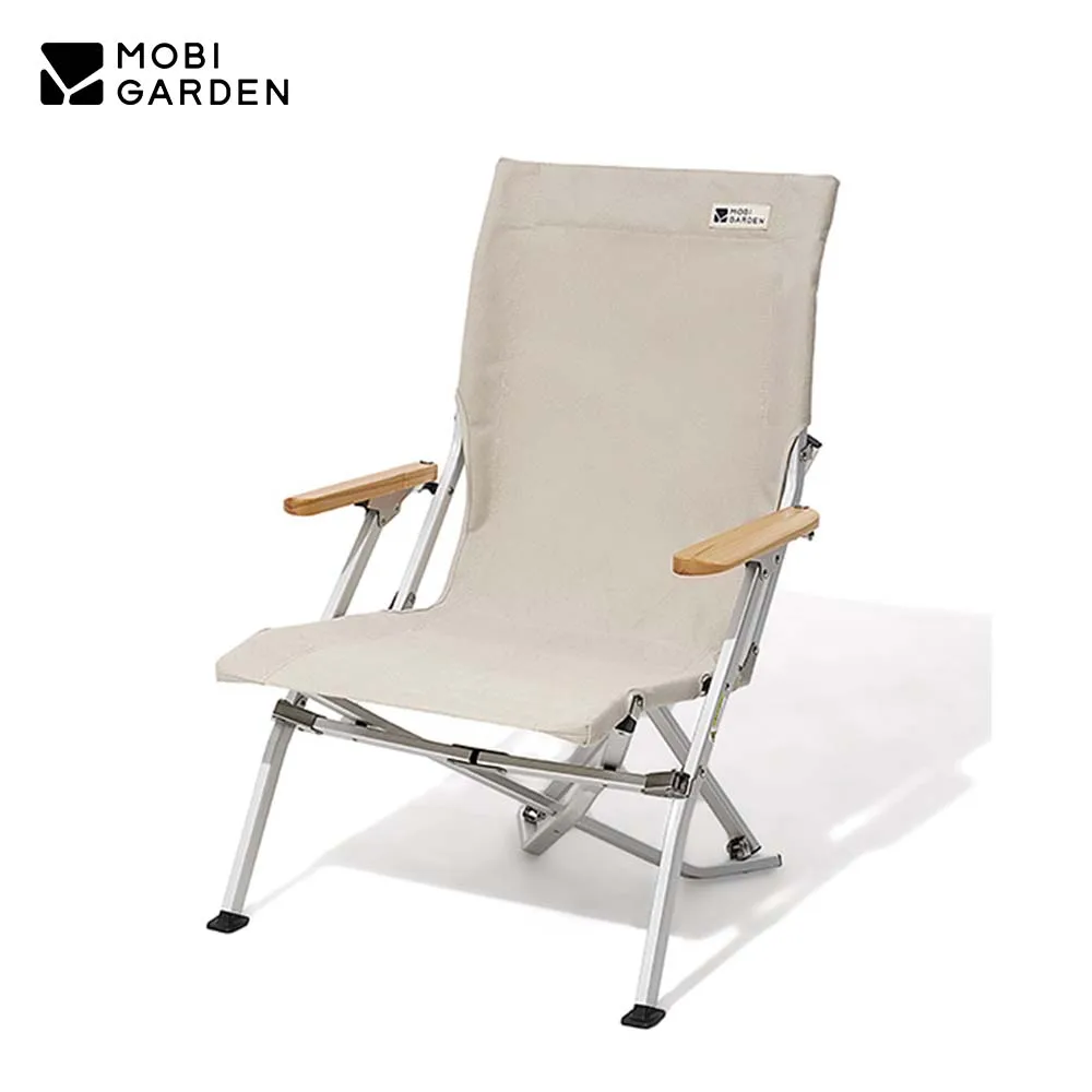 MOBI GARDEN Outdoor Folding Director's chair Camping Aluminum chair Portable back chair