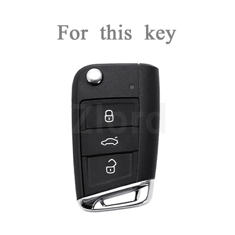 TPU Leather Car Key Cover Case Shell For VW Golf 7 MK7 VII Tiguan MK2 Polo Skoda Octavia A7 Kodiaq Seat Ateca Leon