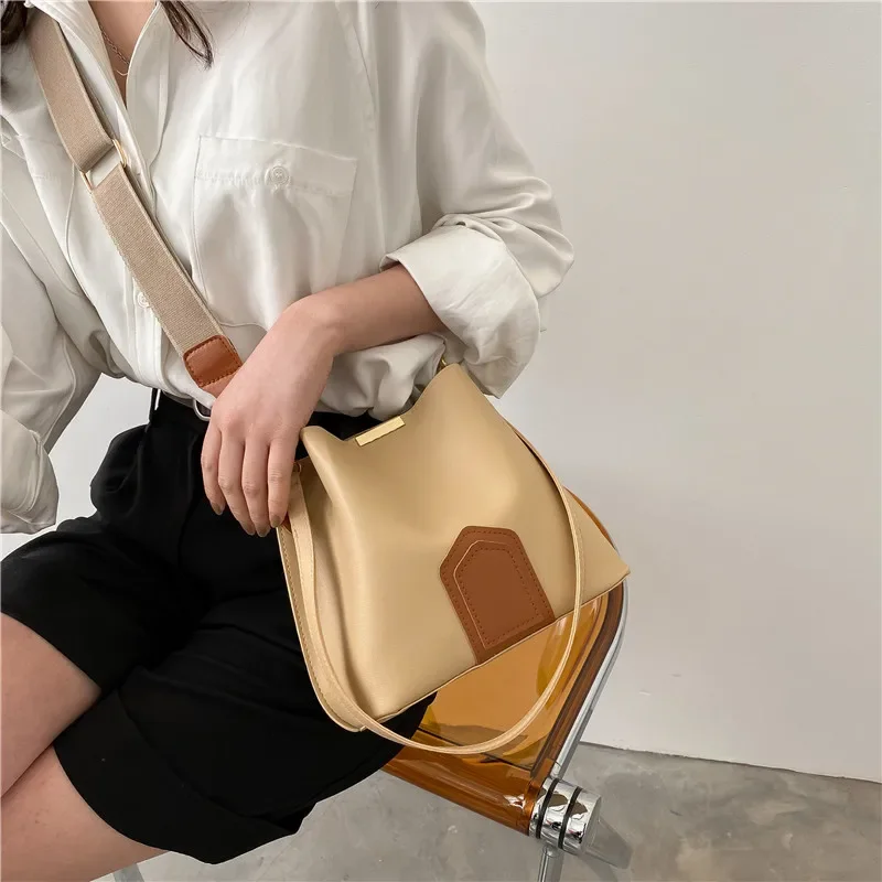 High Quality Leather Women\'s Handbag 2022 Luxury Designer Panelled Designer Ladies Shoulder Messenger Bags Bolsos De Mujer Sac