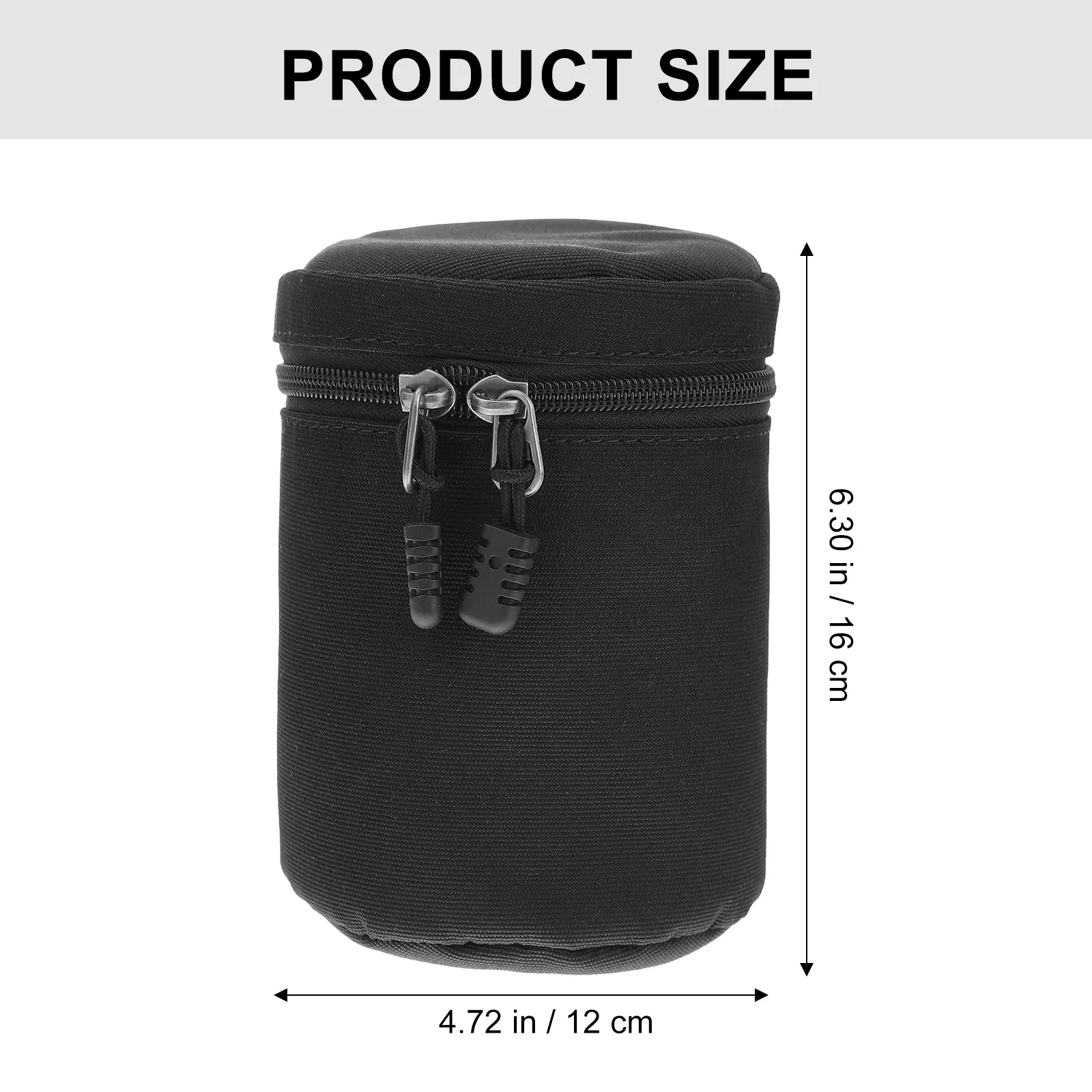 

2Pcs Lightweight SLR Camera Lens Bag Premium PU Material Lens Holder Durable Protection