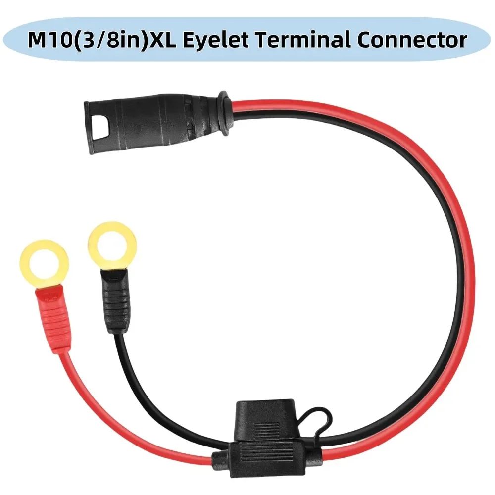 55CM Wire Harness Compatible with NOCO GC008 X-Connect M10 10MM Eyelet Terminal Connector For NOCO Genius Smart Battery Chargers