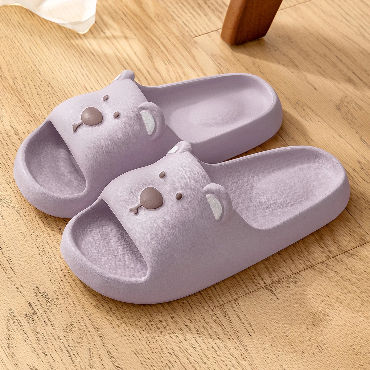 EVA Unisex Slippers Cute Bear Cartoon Home Slippers Comfortable Soft Indoor Slippers image 3