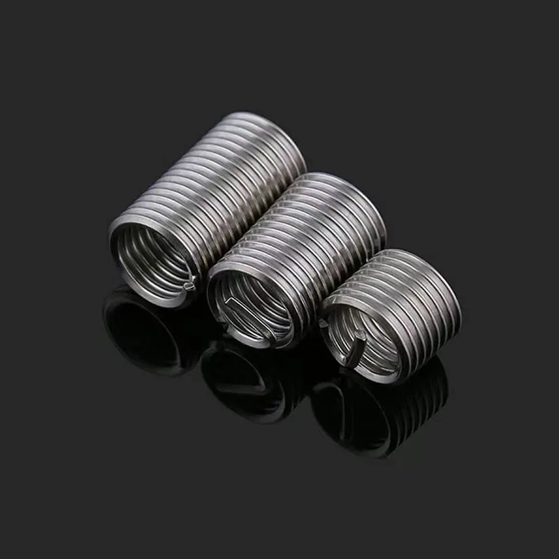 304 스테인리스 스틸 코일 와이어 나사 인서트, 긴 나사 수리 나사 인서트 수리 도구, M4 M5 M6 M8 M10 M12