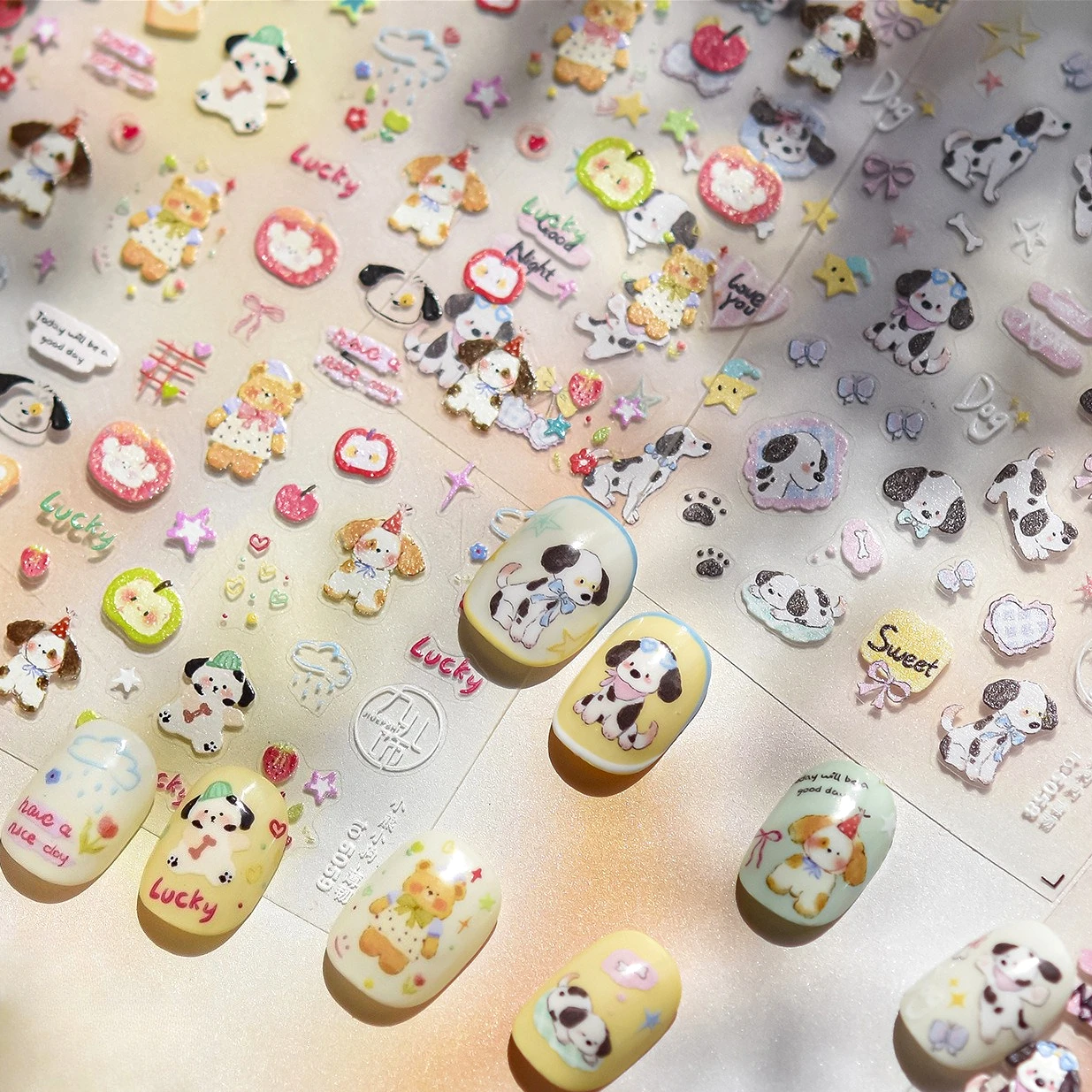 

Fruits Apple Strawberry Animals Bear Dog Party Dream Flower Bone Rain Self Adhesive Nail Art Decoration Sticker Manicure Decals