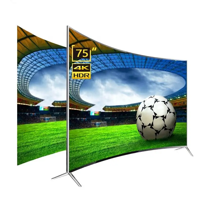 Televisión inteligente 4K con pantalla curva LED para habitación de Hotel, sistema Android, WebOs, 50, 55, 65, 75 pulgadas, novedad