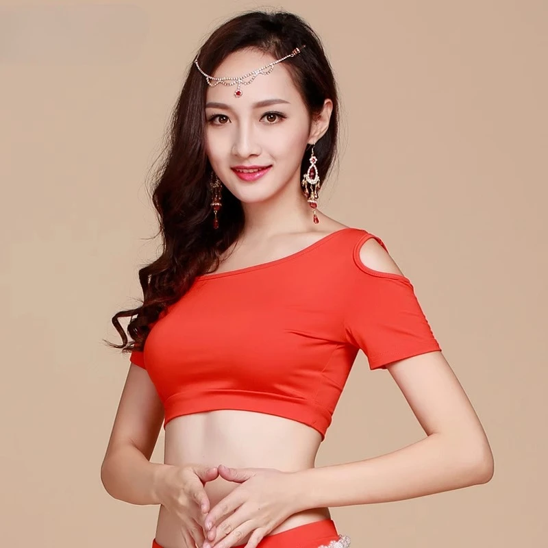 

customized belly dance costumes practice clothes short sleeved Modal clothes Oriental Indian tops performance clothes women