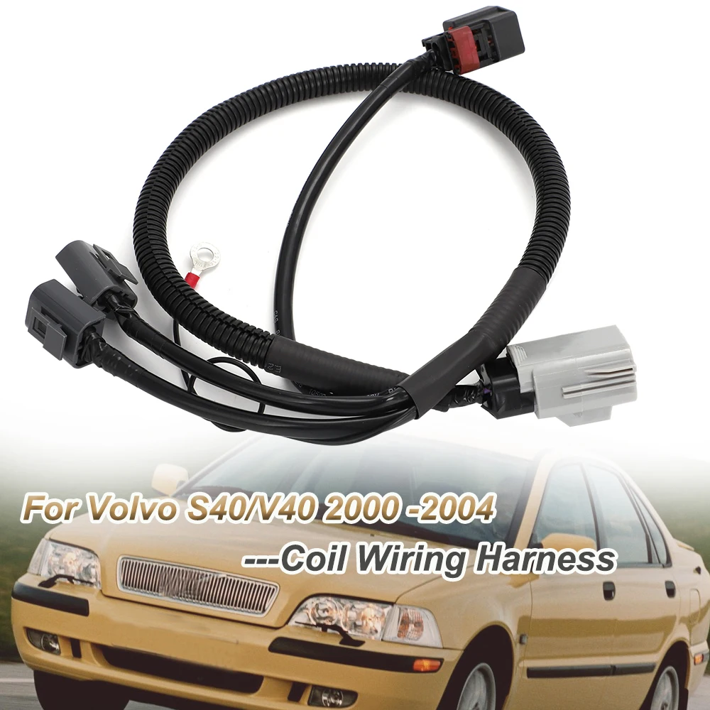 New Coil Wiring Harness 30864977 For Volvo S40/V40 2000 2001 2002 2003 2004 Universal Fitment Ignition Wiring Harness