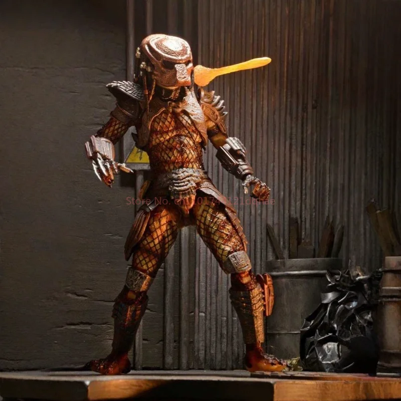 NECA Iron Blooded Warriors P2 Luxury Edition - Figura de ação com olhos de luz LED e peça de mão móvel conjunta Máscara resistente