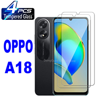 2/4Pcs Tempered Glass For OPPO A18 Screen Protector Glass Film