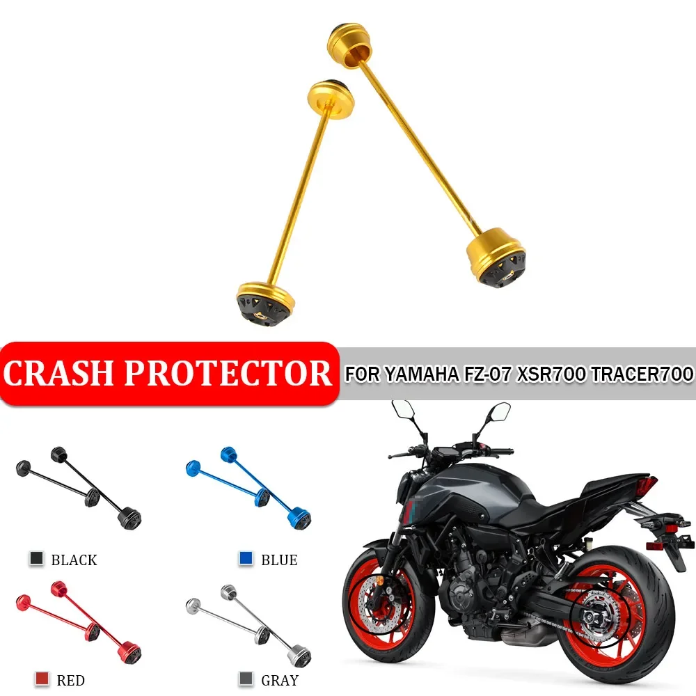 

Motorcycle Front Rear Axle Cover Guard For Yamaha FZ-07 MT-07 FZ07 XSR700 2013-2020 Outer Shaft Fork Sliders Cap Crash Protector