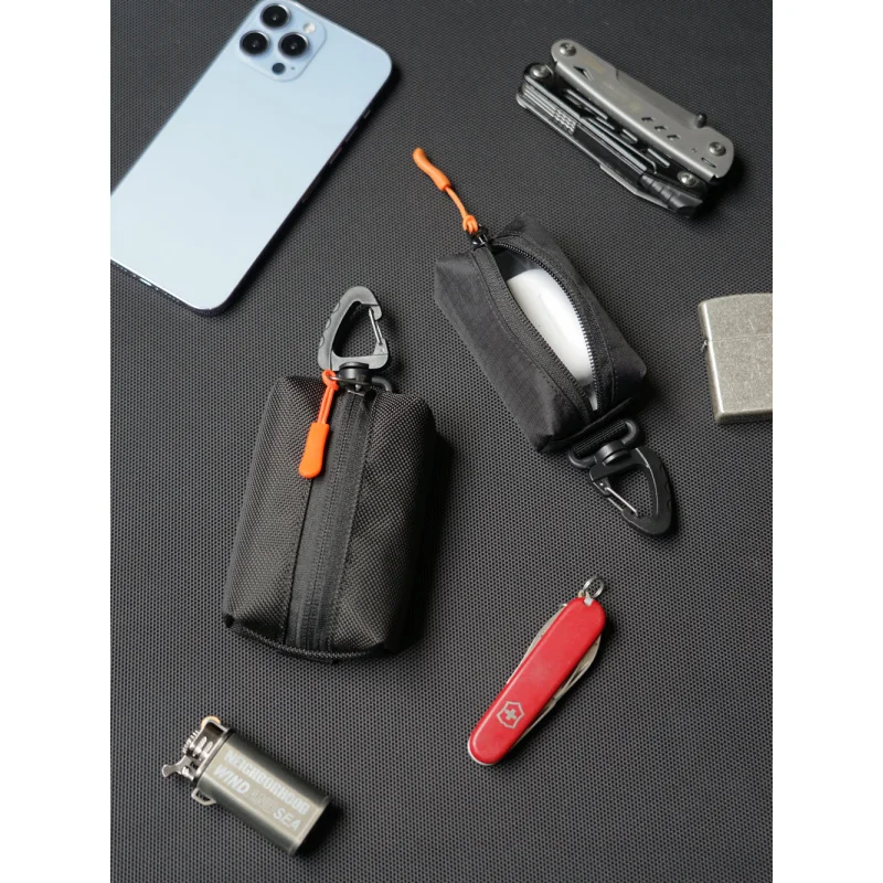 حقيبة سماعة الأذن حقيبة السجائر حزام الكتف ملحق سستة مفتاح كيس التخزين الصغيرة المحمولة مثلث مشبك معلق