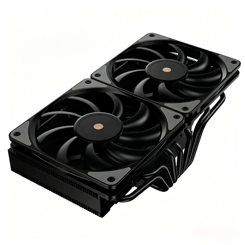 Down‑Blow CPU Cooler Dual 130mm PWM Fan ARGB Heatsink High Efficiency Down‑pressure Radiator for Desktop PC CPU Cooling