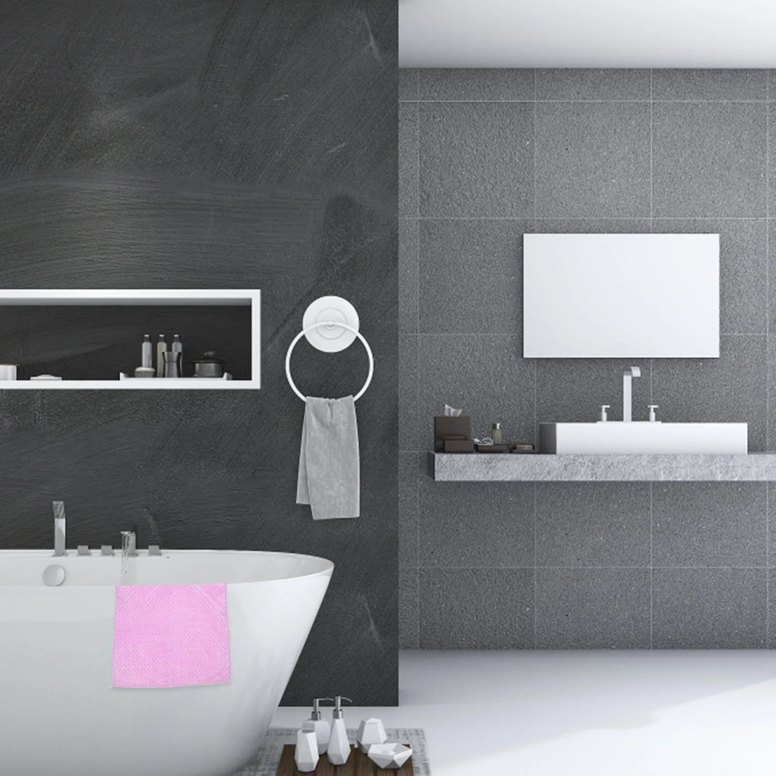 

10Pcs Coral Fleece Hand Towels Hanging Loop Absorbent Fast Drying Hand Towels for Kitchen Bathroom Home Use Soft Comfortable