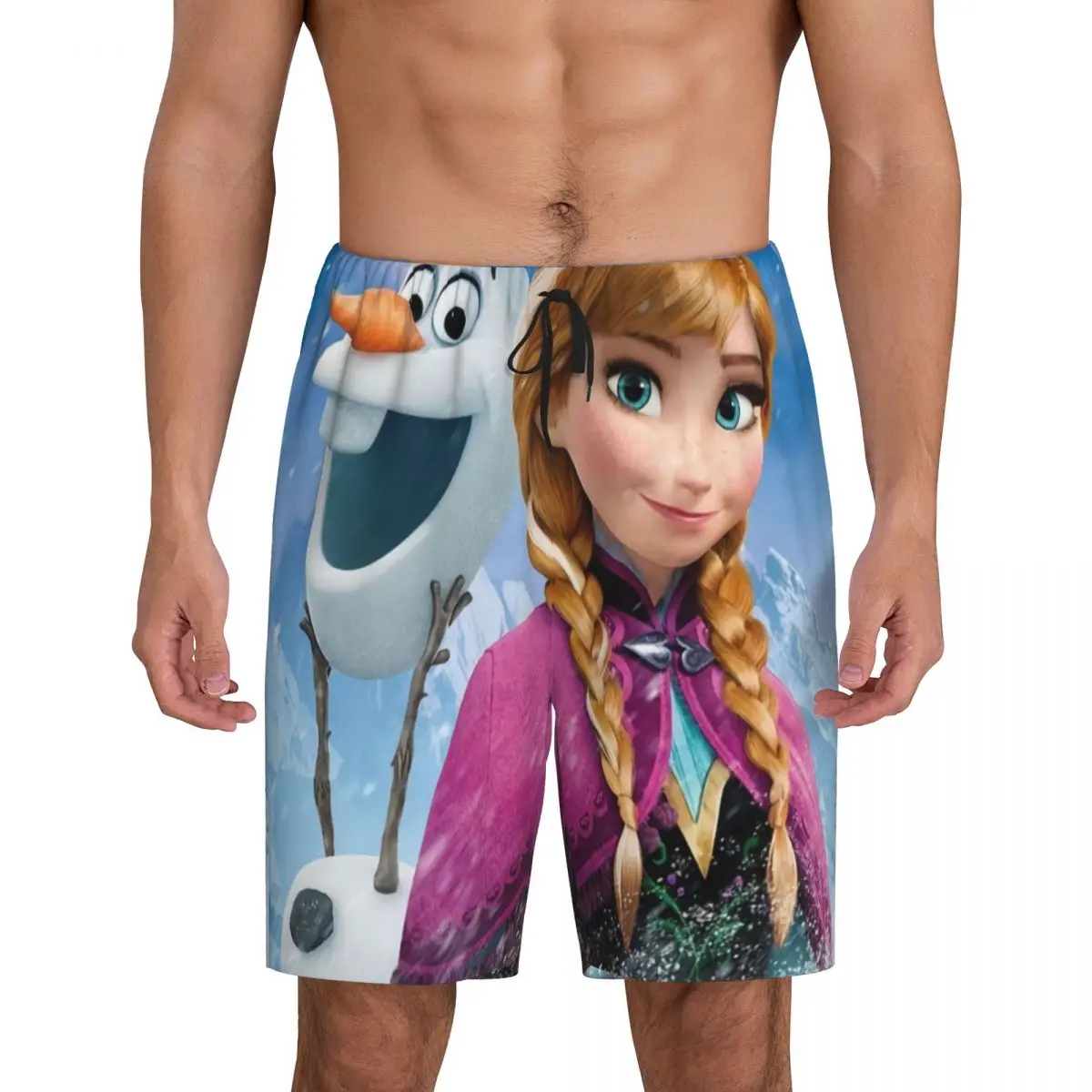 

Custom Animation Cartoon TV Movie Frozen Pajama Bottoms Men Lounge Sleep Shorts Drawstring Sleepwear Pjs with Pockets