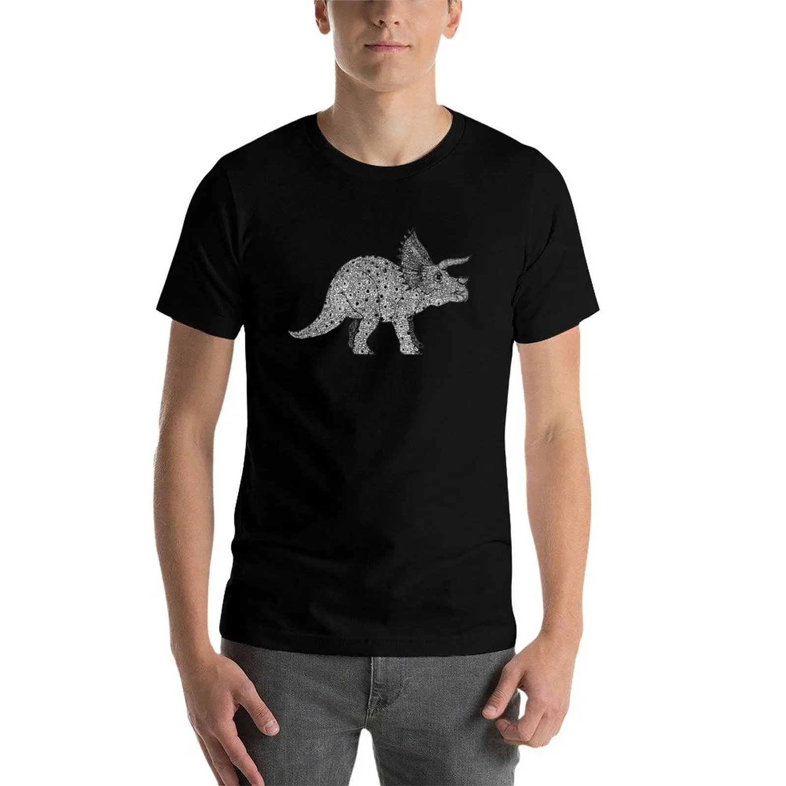 

Triceratops Dinosaur T-Shirt t shirts for man pack cotton man t shirts high quality luxury brand T-Shirt