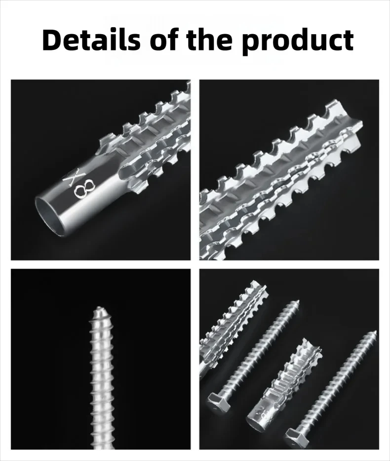 Hochleistungs Stahl Wandanker Set metallischer Expansionsrohr 6 8mm selbstschneidende Schrauben Bohrdübel für Hohlwände Schrauben und Befestigungselemente für Renovierungen Haus und Gewerbe sichere Befestigung an Gipsk – Detail 7