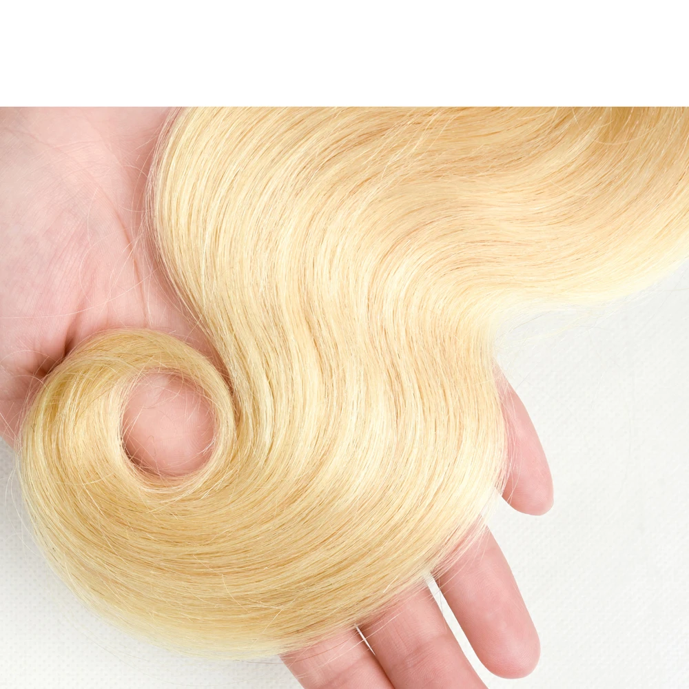 Bundles de vague de corps de cheveux humains pour les femmes, 613 blond, 100% cheveux humains, extensions de cheveux, 1 Bundles