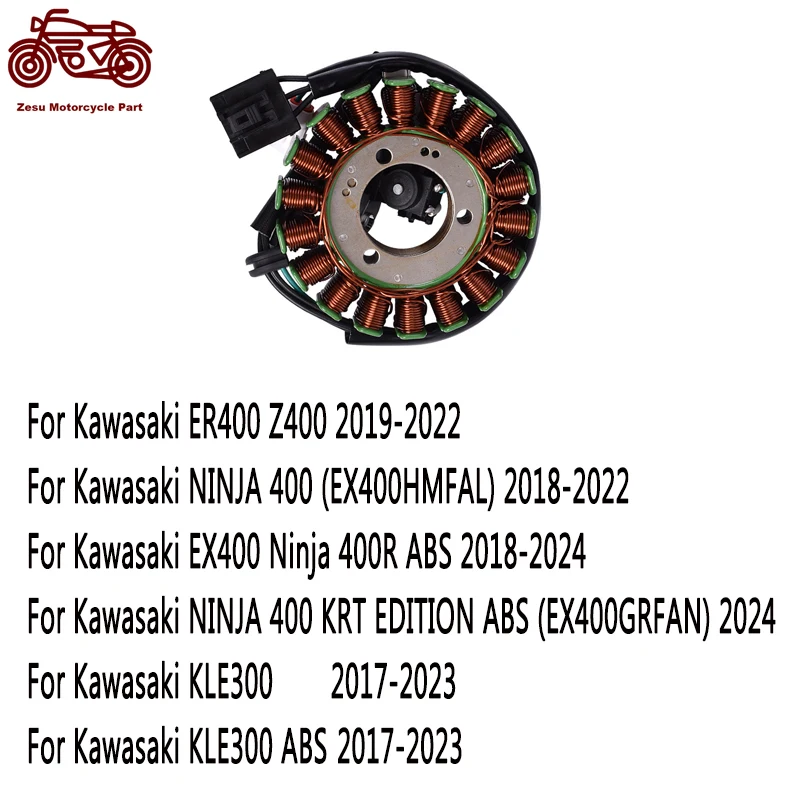 

Magneto Engine Generator Stator Coil For KAWASAKI EX400 Ninja 400R ABS 2018-2024 ER400 Z400 NINJA 400 KLE300 ABS Ver/sys 17-23