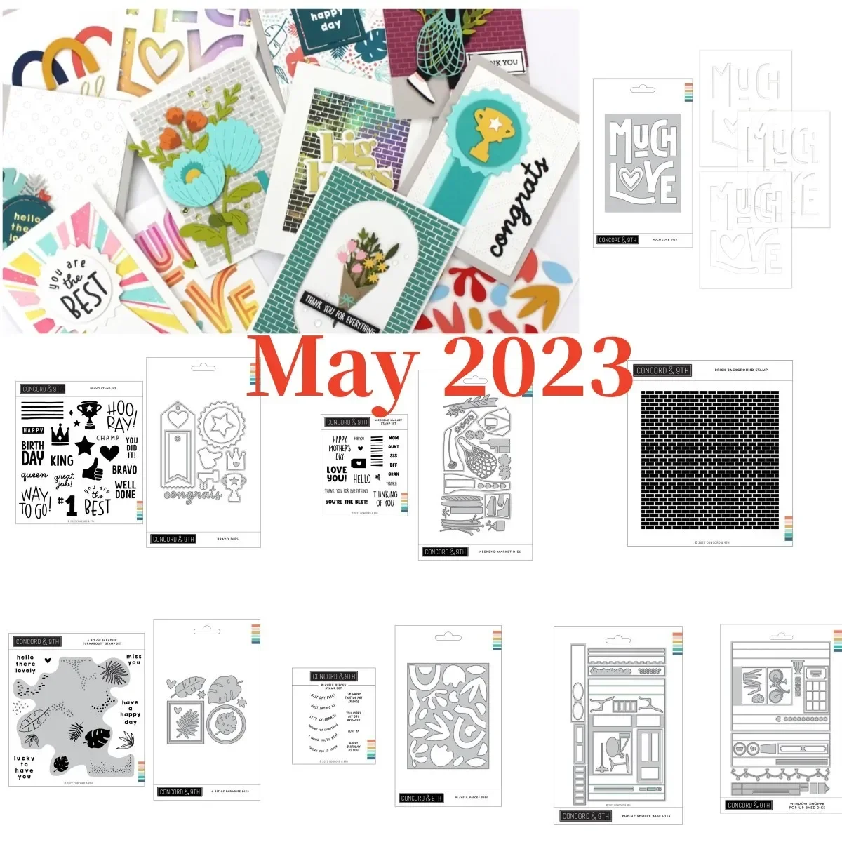 2023 New Monther Day Bravo Much Love Clear Stamps Metal Cutting Dies Stencil Scrapbook Embossed Make Paper Card Album Diy Craft