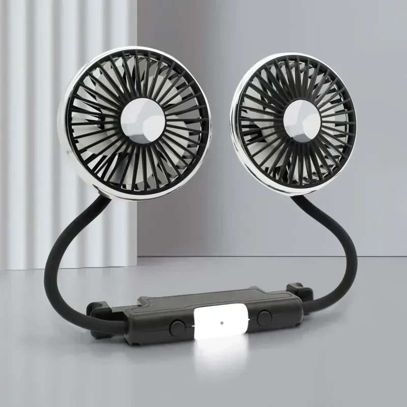 Car Flash F310 Car Double Head Light with Soft Tube Seat Fan Creative Practical Car Interior Multi Angle Car Use