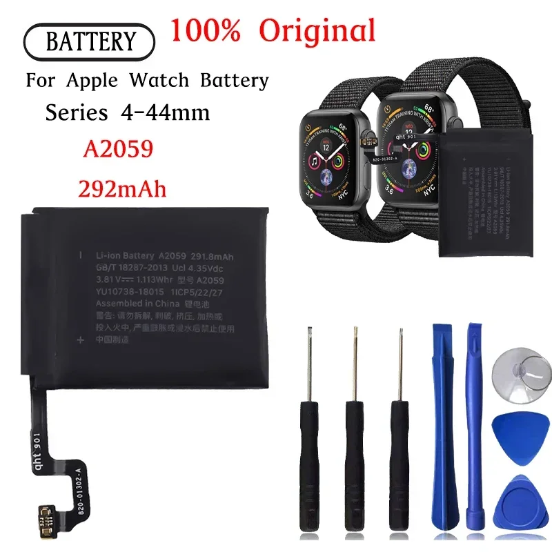 

A2059 Battery For Apple Watch Series 4 Series4 44mm S4-44mm Repair Part High Capacity Watch Batteries Bateria