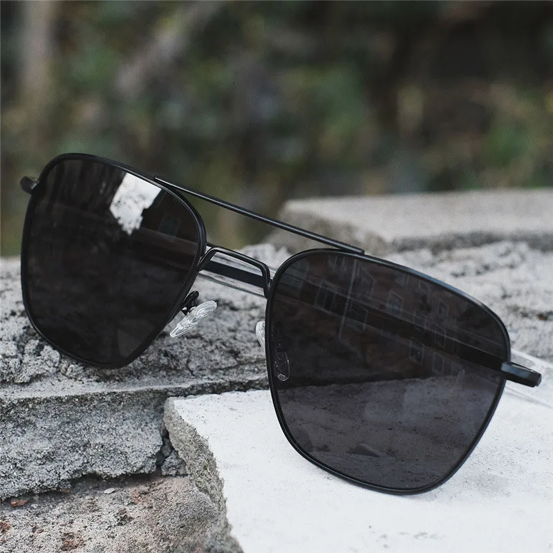 Klassische polarisierte Design-Sonnenbrille für Herren, 2025, Vintage-Pilot-Fahrsonnenbrille, blendfreie Sonnenbrille für Herren, Gafas de Sol Homme