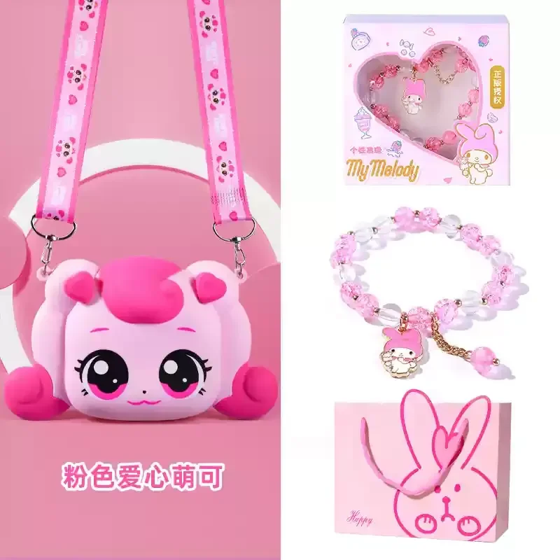 뜨거운 Kawaii Catchiniping Hatchuping Crossbody 가방 소녀 선물 실리콘 어린이 동전 지갑 만화 애니메이션 장난감 Teenies Ping 선물