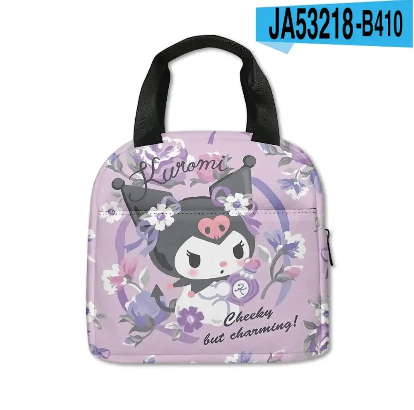 Hello Kitty Lunch Bag Sanrio Kuromi Cartoon borsa per isolamento termico impermeabile di grande capacità scatola per alimenti per bambini