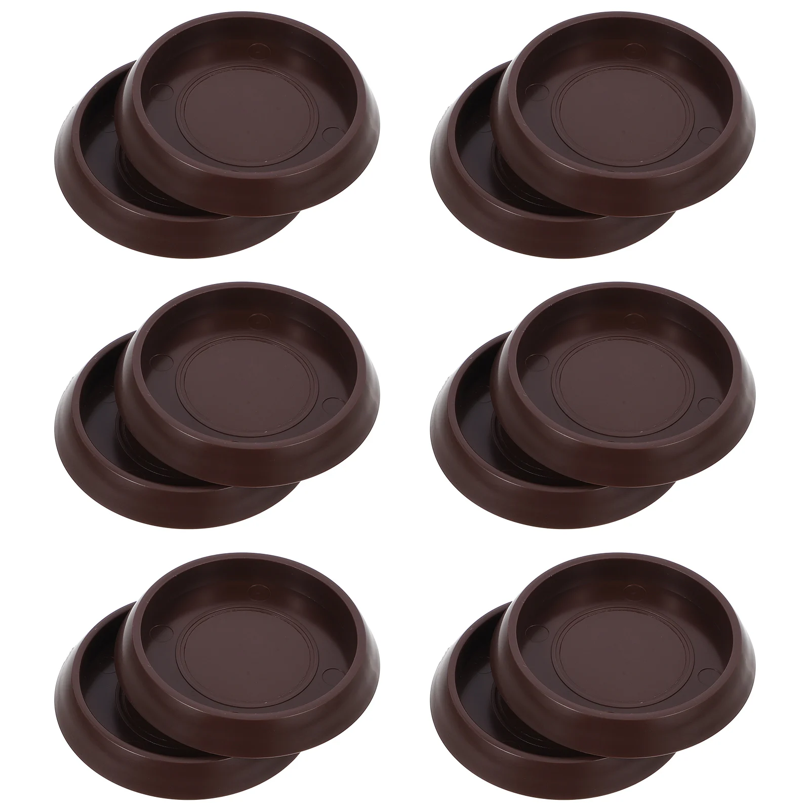 

12 Pcs Caster Cups Plastic Furniture Protector Anti Slip Gripper For Chairs Tables Smooth Floor Non Skid Easy Install