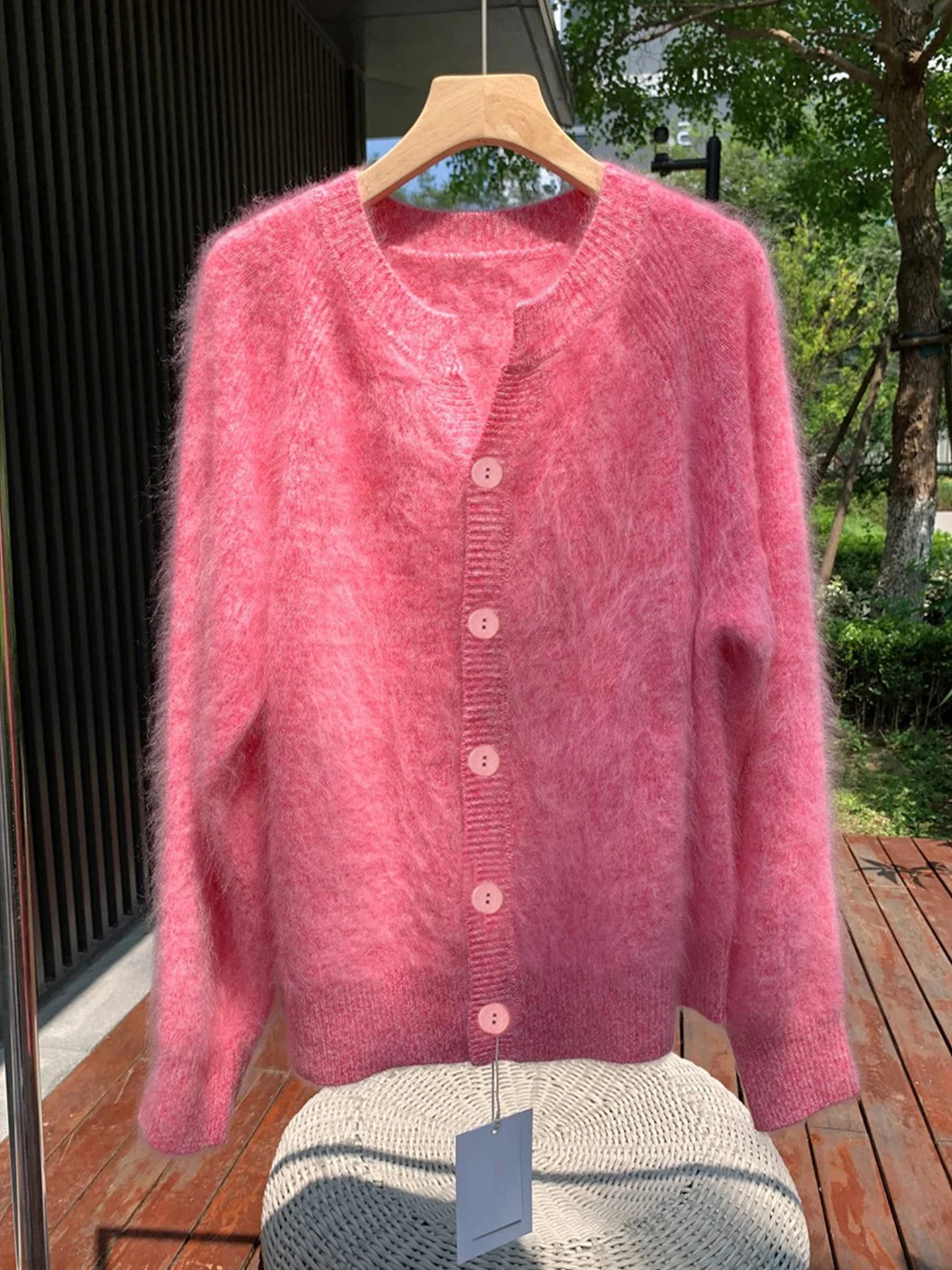 

Comfortable Long Sve Knitted Sweater Simple Single Button Design Unique Sli Unique Autumn Faion Women's Loose Fit Ca...