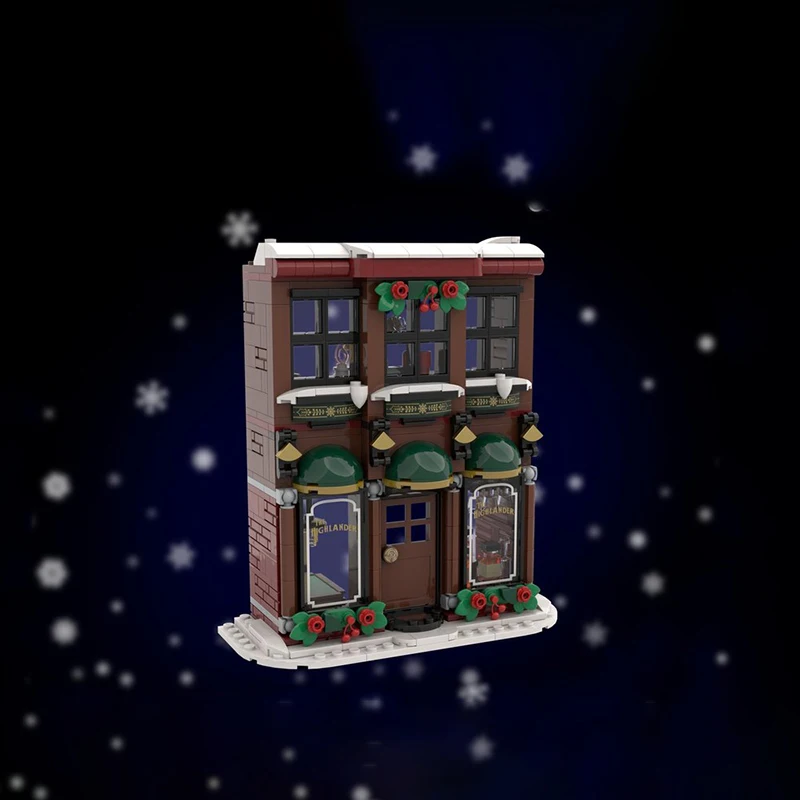 MOC سلسلة عيد الميلاد مدينة شارع المشهد العمارة الشتاء سنو هاوس DIY بناء الالعاب العملاقة هدية عيد الأطفال #2