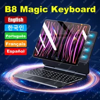 Funda con teclado mágico para iPad Air 13 y 11 M2 M3 Air 4 5/ Pro 13 y 11 M4 y 12,9/ iPad 11th A16 10th, con panel multitáctil